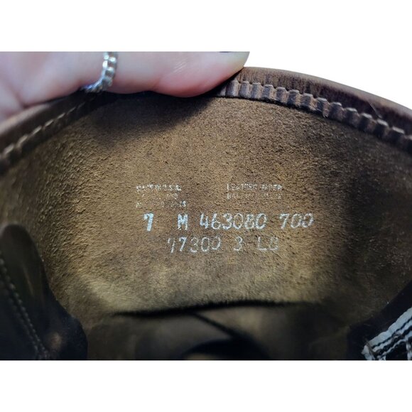 FRYE 12R Harness Boot Brown Oiled Leather Western Cowgirl Mid Calf Engineer Moto - Picture 10 of 13